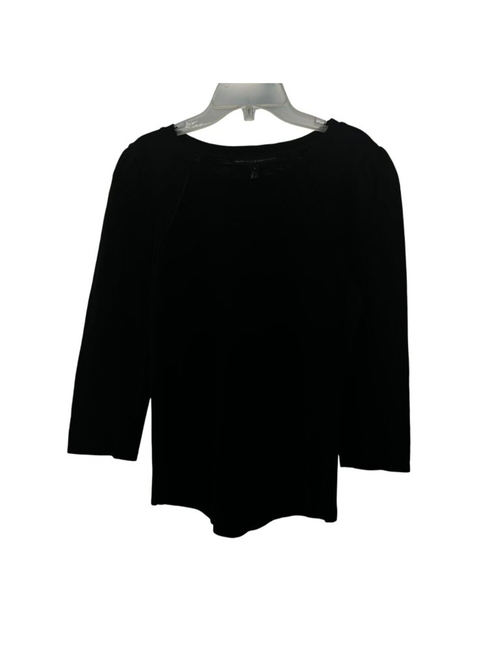 WHBM Top Women's Size Small Black 3/4 Bishop Sleeve